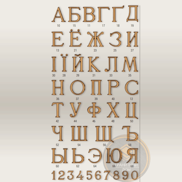 русские буквы caggiati